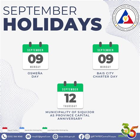september holiday in cebu|September 9 is Osmeña Day, a Special non.